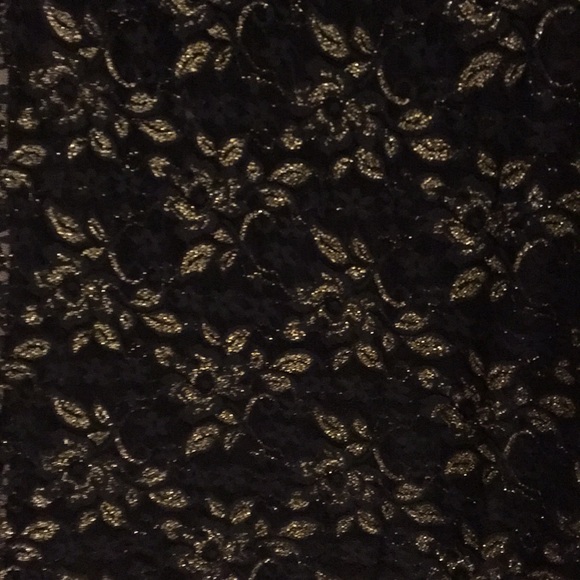 Forever 21 body con gold embroidered black dress - Picture 8 of 10